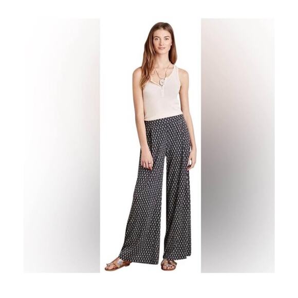 Sz XL - Anthropologie Elevenses Pattern Wide Leg Pants - Picture 3 of 10